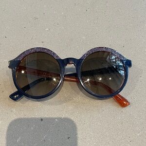 Jimmy Choo Round Glitter Sunglasses